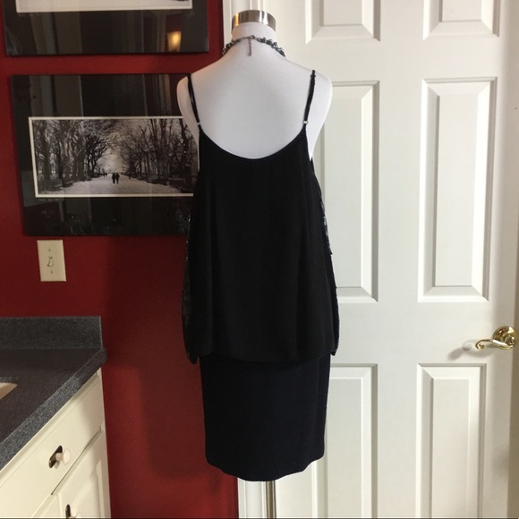 DONATED! JOIE Sequin Top M Black Spaghetti Strap EUC! - Picture 5 of 8